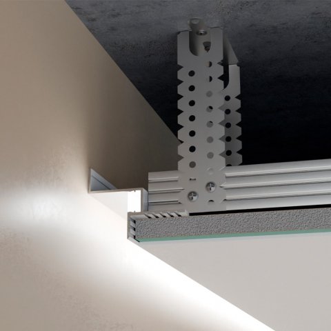 Парящий потолочный плинтус (профиль) Pro Design Gipps 602 Белый