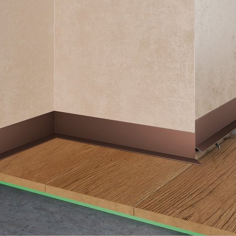 Микроплинтус Mini L 601K Коньяк Pro Design 35 мм х 15.5 мм х 2700 мм