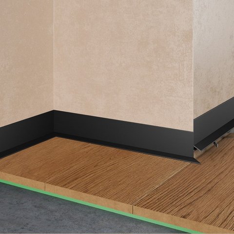 Микроплинтус Mini L 601B Черный муар Pro Design 35 мм х 15.5 мм х 2700 мм