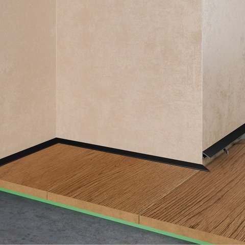 Микроплинтус Mini 7067 Черный RAL 9005 Pro Design 6,15 мм х 15,5 мм х 2700 мм