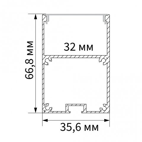 Профиль алюминиевый накладной Feron CAB267 10378