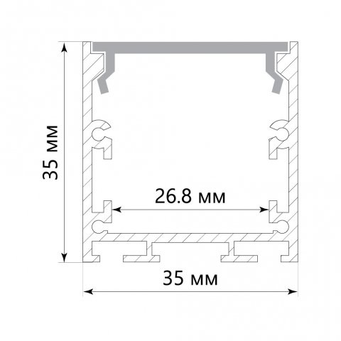 Профиль алюминиевый накладной Feron Линии света CAB256 10369