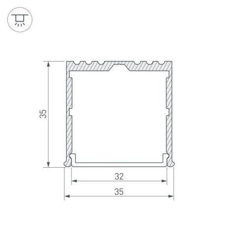 Профиль Arlight ARH-Power-W35-3000 Anod 036136