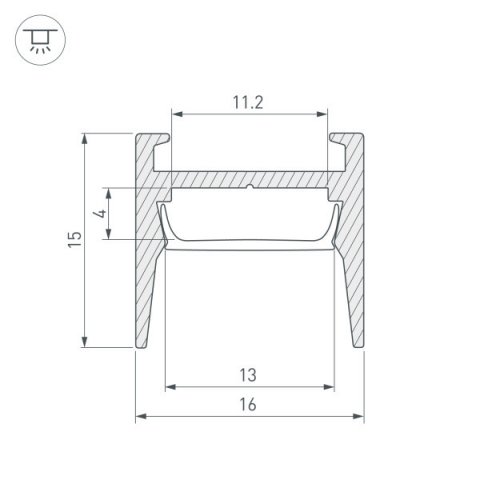 Профиль Arlight Mic-H-Comfy-2000 Anod 029844