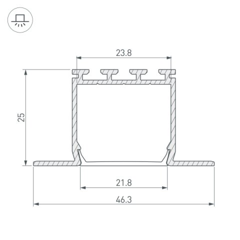 Профиль Arlight PLS-Lock-H25-FM-2000 White 033134