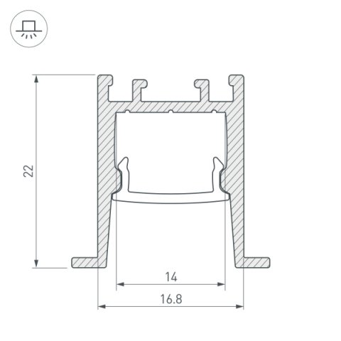 Профиль Arlight SL-Comfort-2322-F-2000 Anod 031770