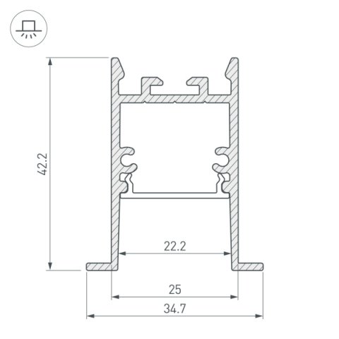 Профиль Arlight SL-Comfort-3542-F-2000 Anod Black 031765