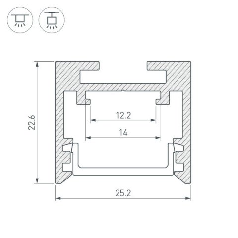 Профиль Arlight SL-Line-2522-2500 Black 033737