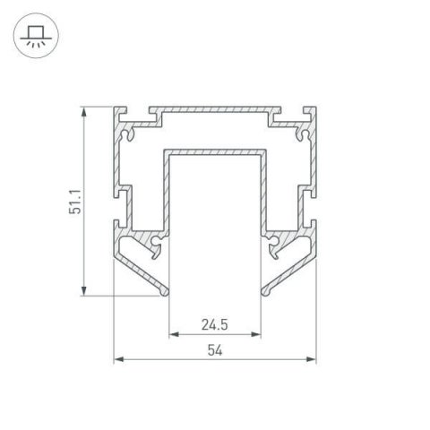 Профиль-держатель Arlight для магнитного шинопровода MAG-STRETCH-25-2000 035719