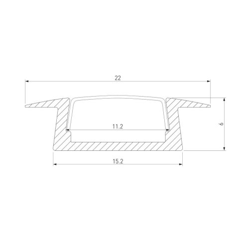 Профиль встраиваемый алюминиевый с рассеивателем Elektrostandard LL-2-ALP007 a053622