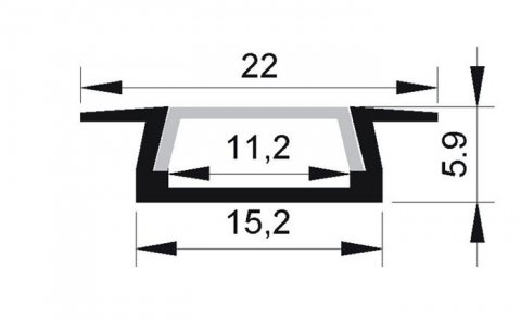 Профиль встраиваемый Jazzway PAL 2206 1009616