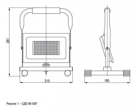 Прожектор светодиодный IEK СДО 06-50П 50W 6500K LPDO603-050-65-K02