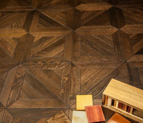 Модульный паркет Kochanelli Квадро Дуб темный