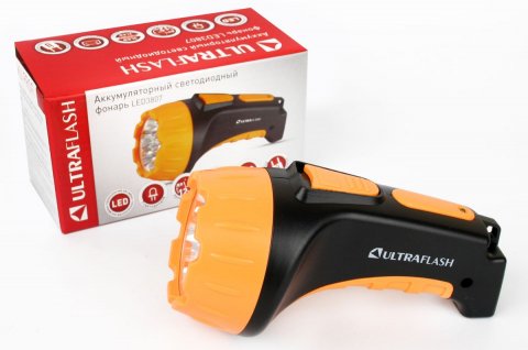 Рабочий светодиодный фонарь Ultraflash Accu Profi аккумуляторный 155х75 25 лм LED3807  9216