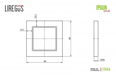 Рамка 1-постовая Liregus Epsilon белый 28-0421
