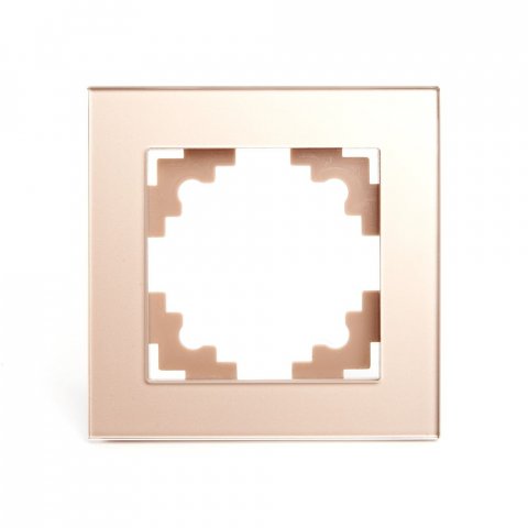 Рамка 1-постовая Stekker Катрин шампань GFR00-7001-02 39527