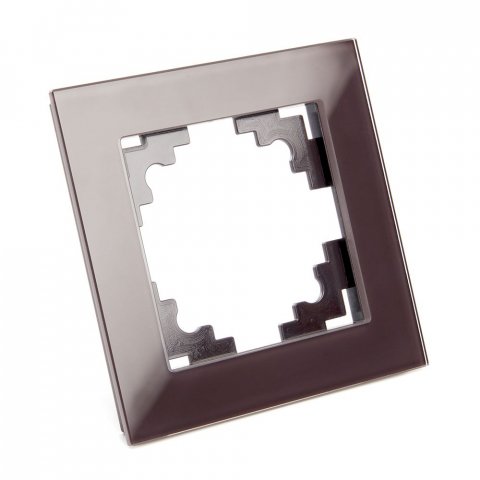 Рамка 1-постовая Stekker Катрин шоколад GFR00-7001-04 39535