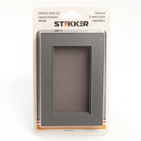 Рамка 2-модульная Stekker Катрин серебро GFR00-7012-03 39568