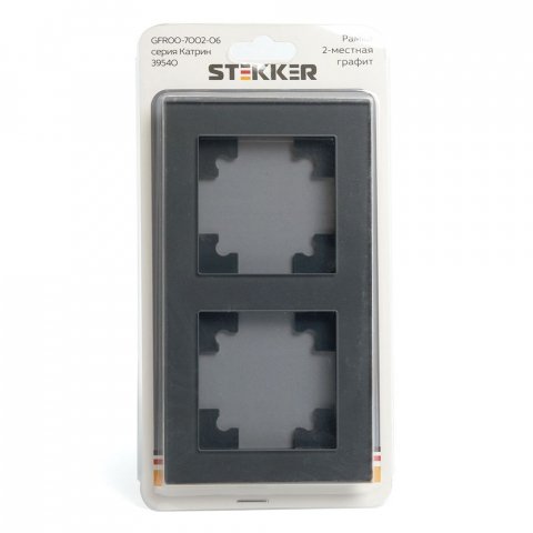 Рамка 2-постовая Stekker Катрин графит GFR00-7002-06 39540