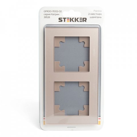 Рамка 2-постовая Stekker Катрин шампань GFR00-7002-02 39528