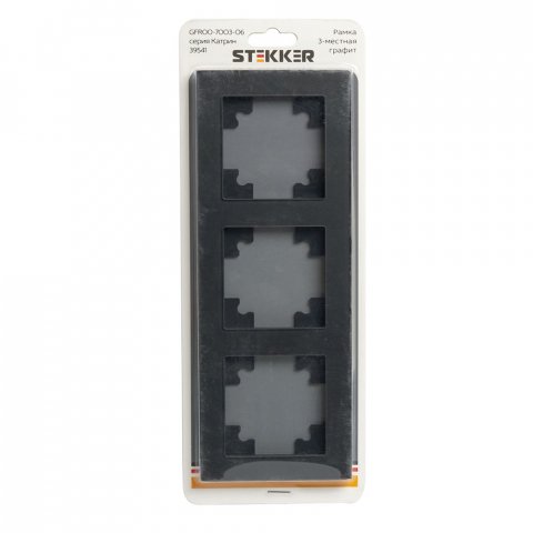 Рамка 3-постовая Stekker Катрин графит GFR00-7003-06 39541