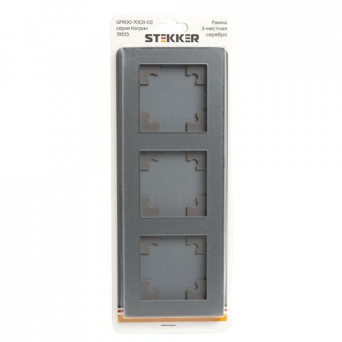 Рамка 3-постовая Stekker Катрин серебро GFR00-7003-03 39533