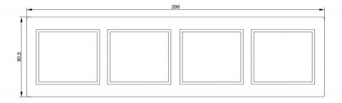 Рамка 4-постовая IEK Kvarta белая EMK40-K01-DM