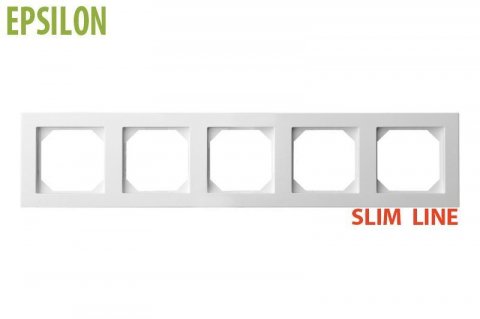 Рамка 5-постовая Liregus Epsilon белый 28-0425