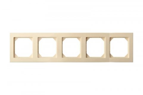 Рамка 5-постовая Liregus Epsilon бежевый 28-092