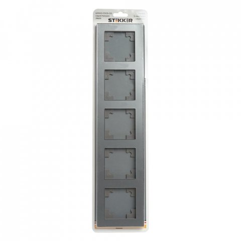 Рамка 5-постовая Stekker Катрин серебро GFR00-7005-03 39639