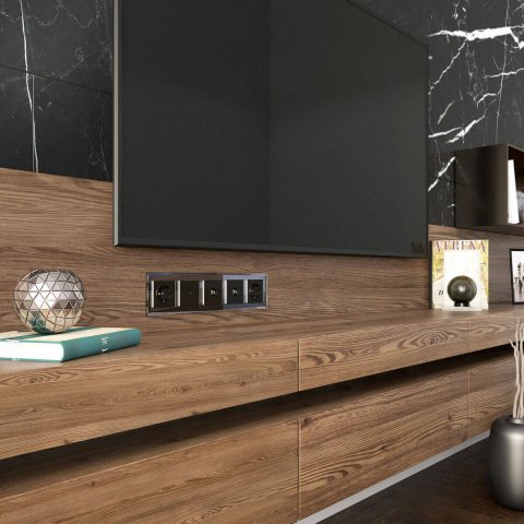 Рамка Werkel на 5 постов Diamant черный W0051208 4690389158872