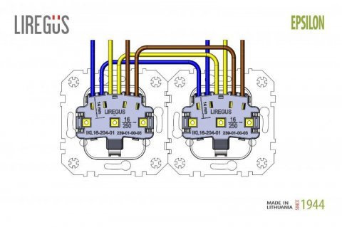 Розетка 2P+E Liregus Retro коричневый омбре 29-022