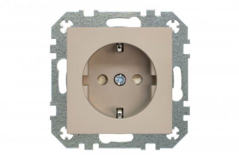 Розетка 2P+E Liregus Retro кремовый омбре 29-124