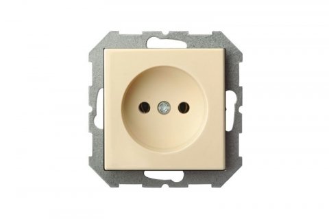 Розетка 2P Liregus Epsilon бежевый 28-065