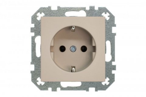 Розетка 2P Liregus Retro со шторками кремовый омбре 29-125