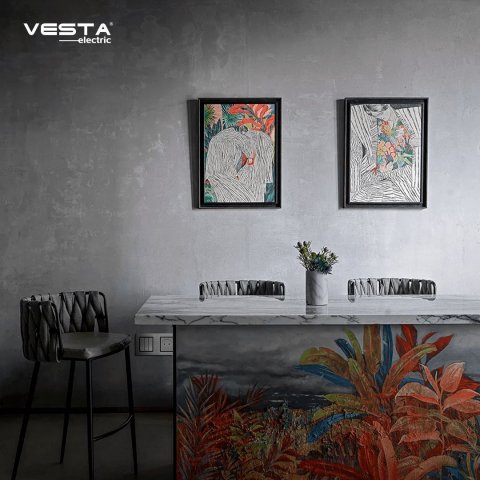 Розетка 2P Vesta-Electric Exclusive Silver Metallic серебро FRZ00041010SER