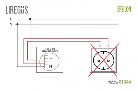 Розетка 2xUSB Liregus Epsilon серебро 28-1857