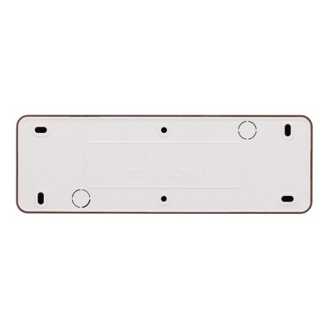 Розетка четырехместная 2P+PE TDM Electric Ладога со шторками бук SQ1801-0331