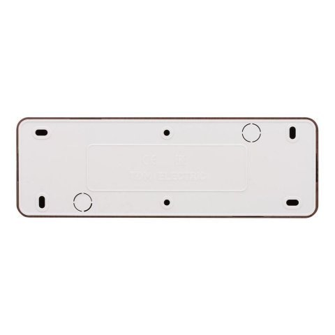 Розетка четырехместная 2P TDM Electric Ладога со шторками бук SQ1801-0329