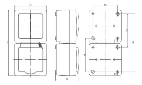 Розетка двойная 2P+PE IEK Germes Plus с крышкой белая ERMP22-K01-16-54-EC