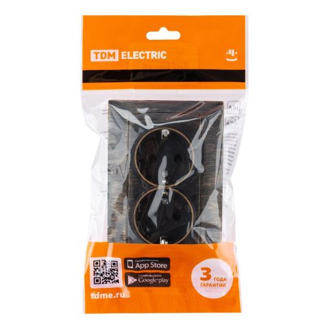 Розетка двойная 2P+PE TDM Electric Лама со шторками бронза SQ1815-0754