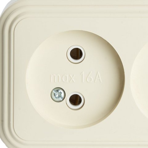 Розетка двойная 2P Stekker Брест слоновая кость PST16-30-20 49057