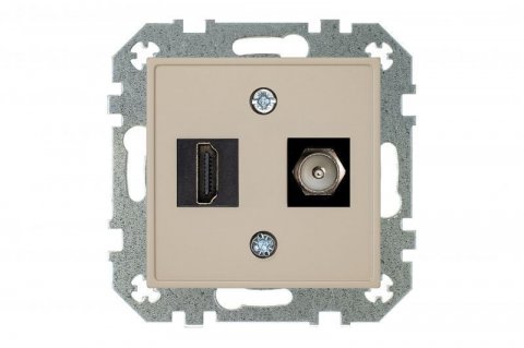 Розетка HDMI/TV Liregus Retro кремовый омбре 29-139