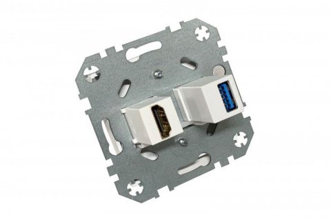 Розетка HDMI/USB Liregus Retro кремовый омбре 29-140