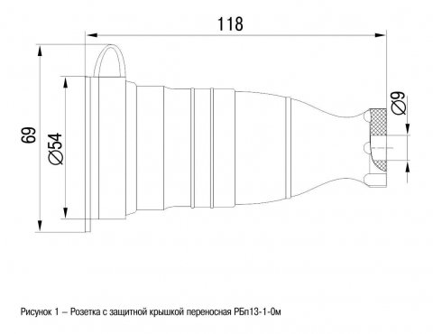 Розетка переносная 2P+PE IEK Omega с крышкой черная PKR21-016-2-K02