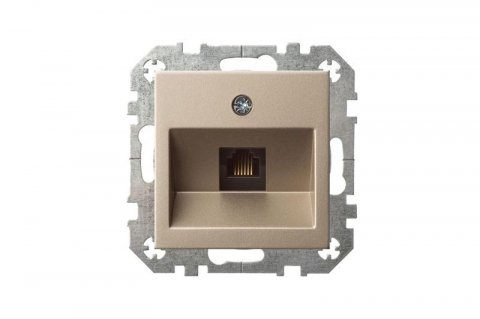Розетка RJ11 Liregus Epsilon шампань 28-3161