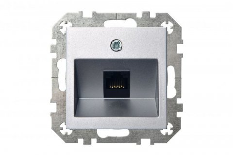 Розетка RJ45 Liregus Epsilon серебро 28-1853