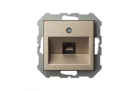 Розетка RJ45 Liregus Epsilon шампань 28-316