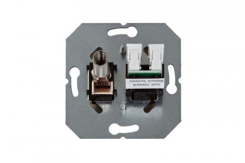 Розетка RJ45/TV Liregus Epsilon коричневый 28-143