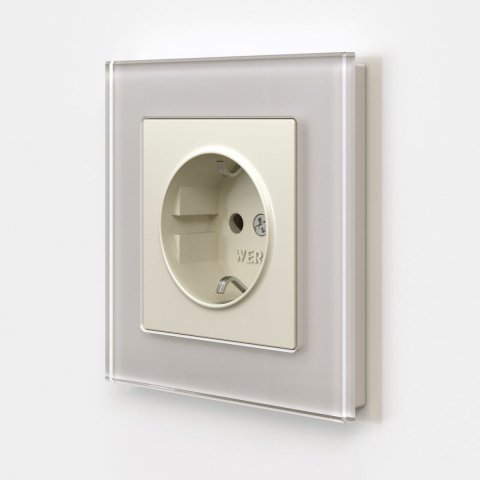 Розетка с заземлением Werkel айвори матовый W1171062 4690389184710